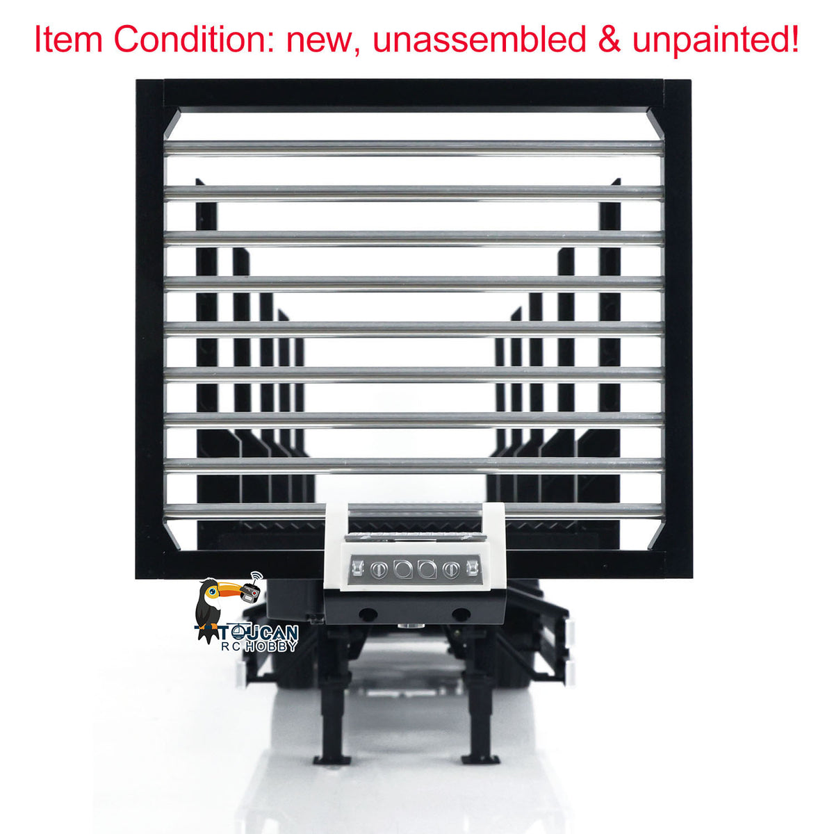 1/14 Maßstab 3 Achsen Toucanrc Fernbedienung Holz LKW Stange Traktor Pritsche Sattelauflieger LKW KIT Modell W/O ESC Servo Motor