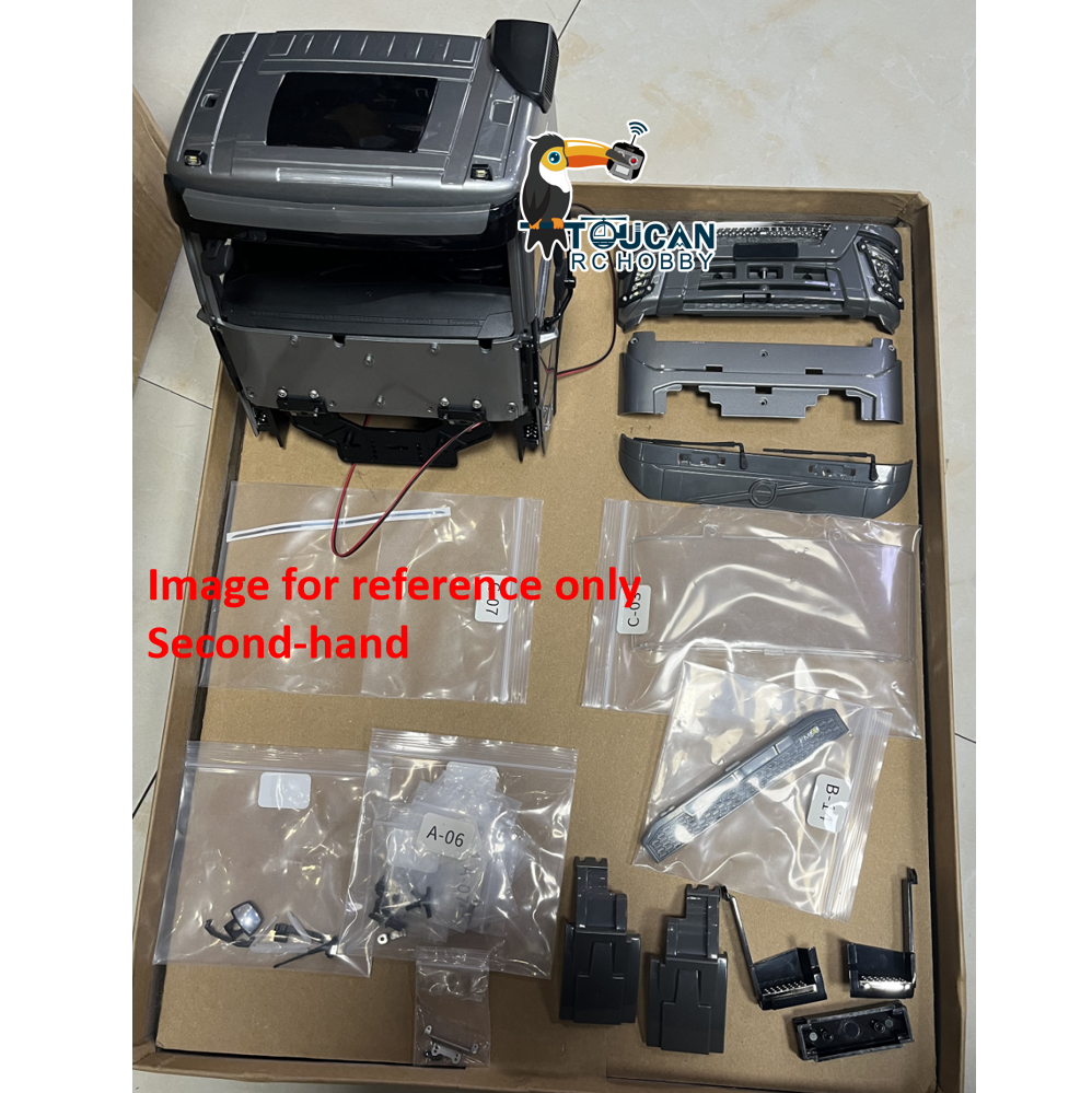 Second Hand CN Stock Double E FMX Cabin Shell for 1/14 Hydraulic RC Dump Truck DIY Tractor Cars Model