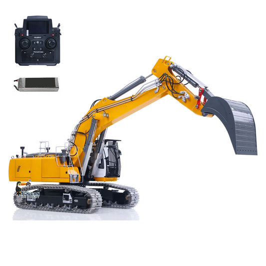 TOUCAN RC HOBBY Flash Sale Metal LESU LR956 1/14 RC Hydraulic Excavator 2 Arms Remote Control Digger Model 4MPA Dual Pumps Light 3S Battery PL18EV LITE
