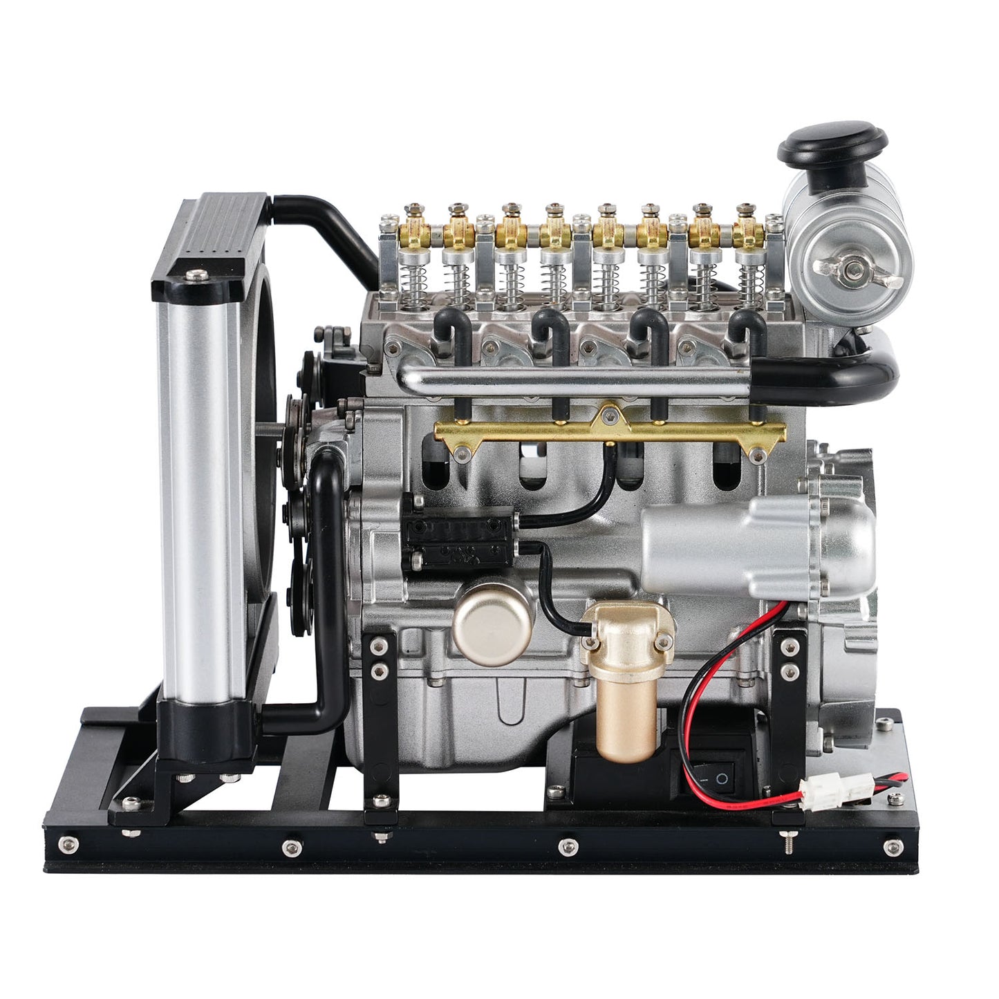 TECHING Mini-Diesel-Vierzylinder-Mechanische Motor Metall Zusammengebautes Motormodell Dekoratives Display-KIT Unmontiert