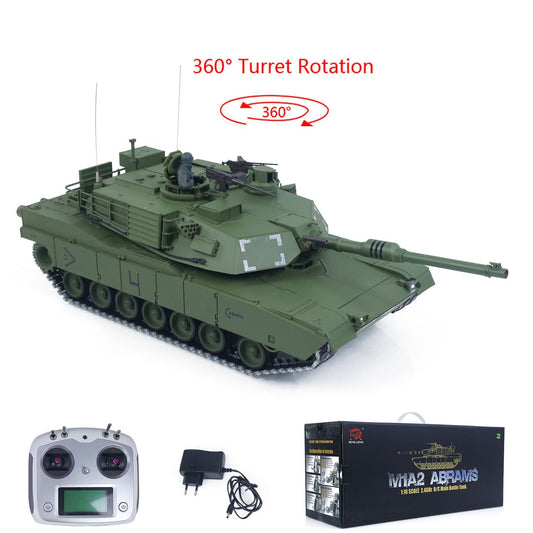 1/16 TOUCAN RC HOBBY 3918 Abrams M1A2 RC Tank 360 Degree Turret Barrel Recoil Firing Flash Smoke Metal Gearbox Drive Idler Road Wheels