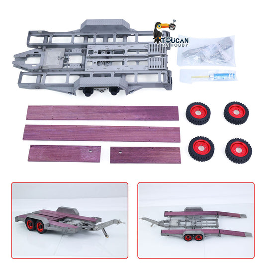 In Stock TOUCAN RC HOBBY JDM-228 1/14 Metal Extendable Multifunction Gooseneck Trailer KIT for JDMODEL RC Hydraulic Excavator LR920 LR914 ZW370 Loader