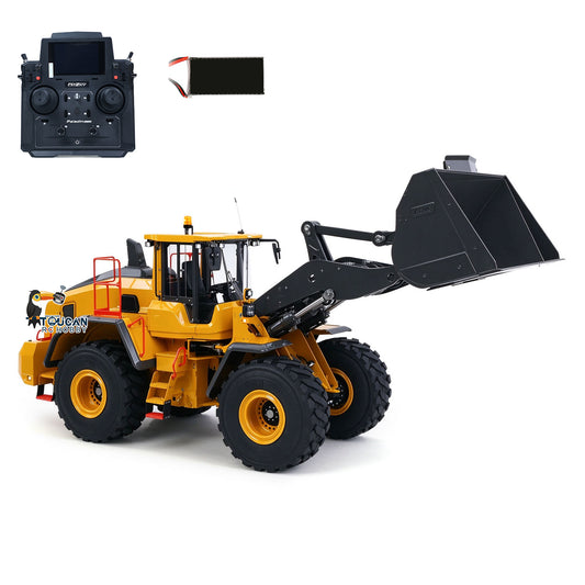 TOUCAN RC HOBBY LESU 1/14 Hydraulic RC Wheel Loader L220H Metal Model 4WD Brushless Motor 2 Speed Drive Differential Lock Quick Release Bucket Sound
