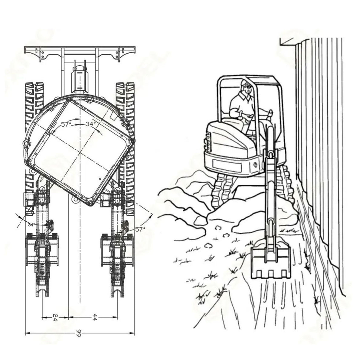 JXMODEL 1/14 E20 Mini RC Hydraulikbagger Fernbedienung Bagger Simulation Baufahrzeug Modelle Geräusche Licht