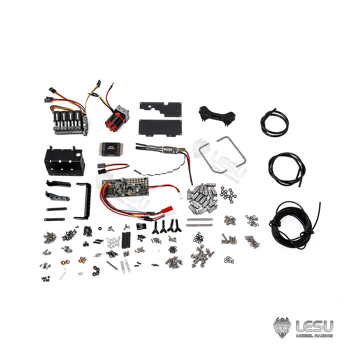 TOUCAN RC HOBBY LESU 44023 1/14 Metal RC Off-Road All-Terrain Light Truck Car Remote Controller and Receiver 3 Speed Transmission Smoke Unit Light Sound System