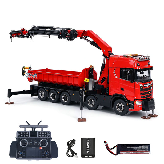 TOUCAN RC HOBBY 770S 10X10 1/14 RC Hydraulic Crane Remote Control Engineering Vehicle 3Speed Transmission for Modelers