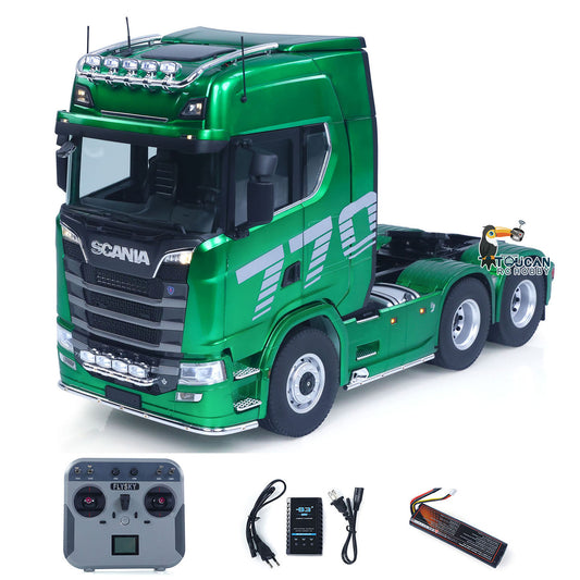 KABOLITE 1/14 770S 100 RC Sattelzugmaschine 6x6 Ferngesteuertes LKW Auto 2-Gang-Getriebe Differentialsperre Akku Funk RTR Modell