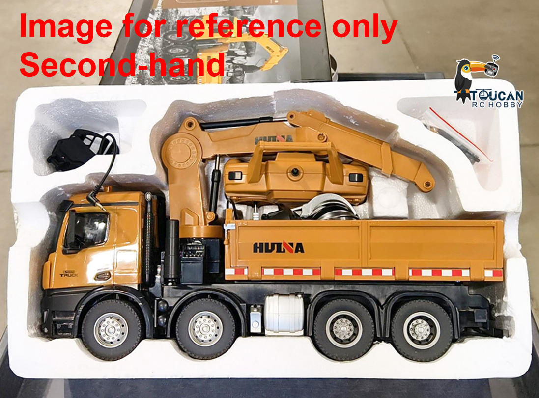 Fast Free Shipping Second-hand Products CA Stock HUINA 1538 1/14 RC Timber Grab Truck Dumper Remote Control Model Toy Vehicles 2.4G Radio Battery