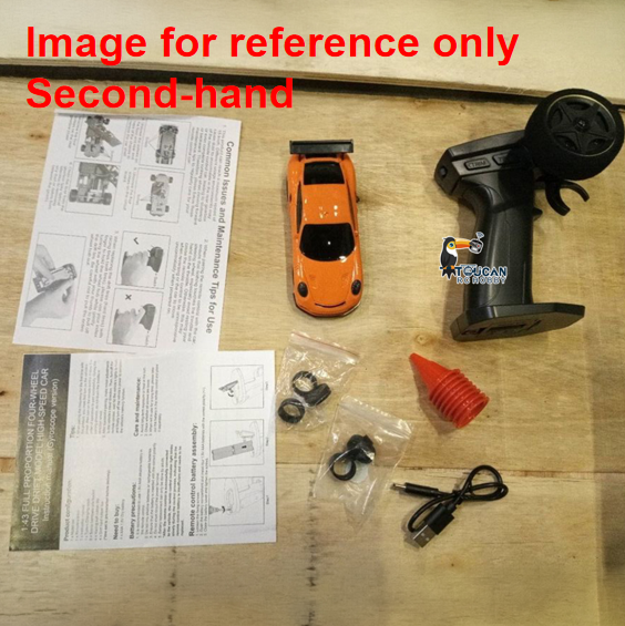 Fast Free Shipping Second Hand EU Stock Radio Control Mini Drift Race Car Gyro Radio Control 1:43 Toy Traffic Cones