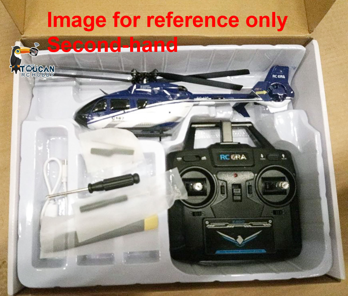 Fast Free Shipping Second Hand EU Stock RC ERA Remote Control Helicopter C187 Gyroscope Stabilization Altitude Hold Charger Model Aircraft EC135 Suitable for Beginners