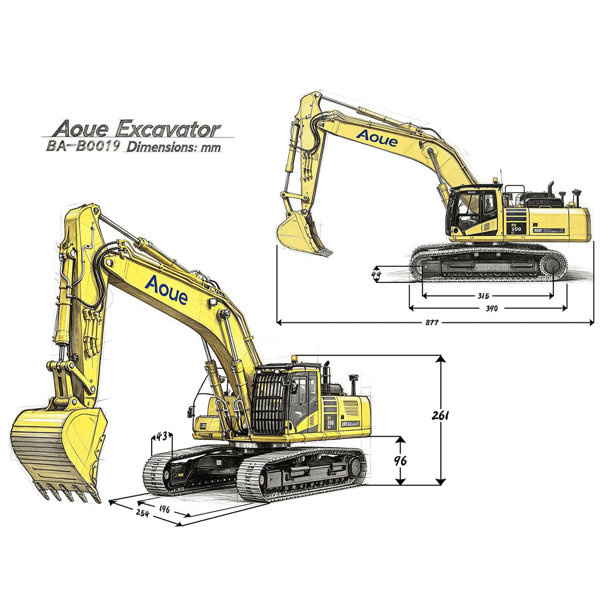 TOUCAN RC HOBBY LESU PC500 Metal 1/14 RC Hydraulic Tracked Excavator Remote Control Construction Vehicle Brushless Motor for Modeler