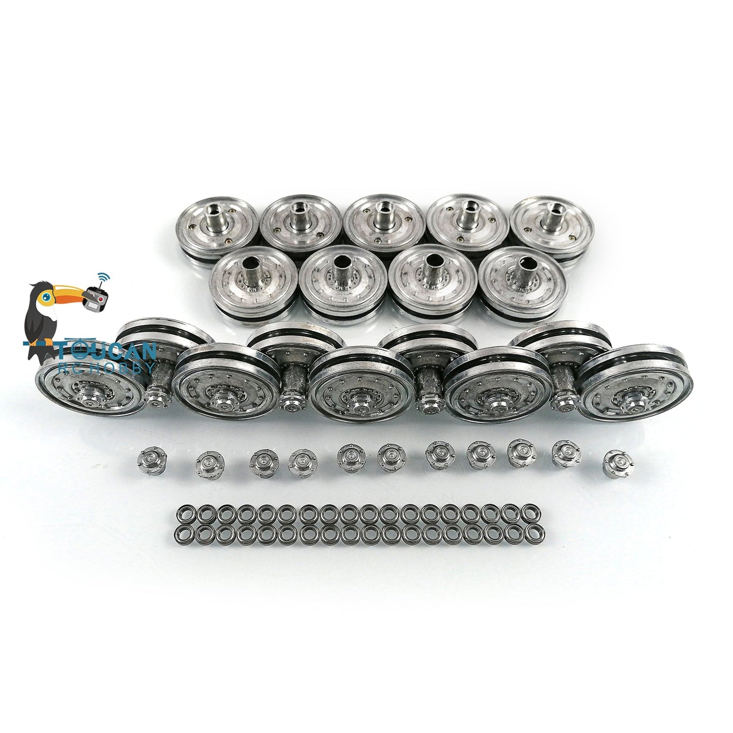 IN Stock Heng Long Metal Road Wheels Without Suspension Arms Suitable For 1/16 TK60 TK70 German King Tiger RC Tank 3888A Spare Parts