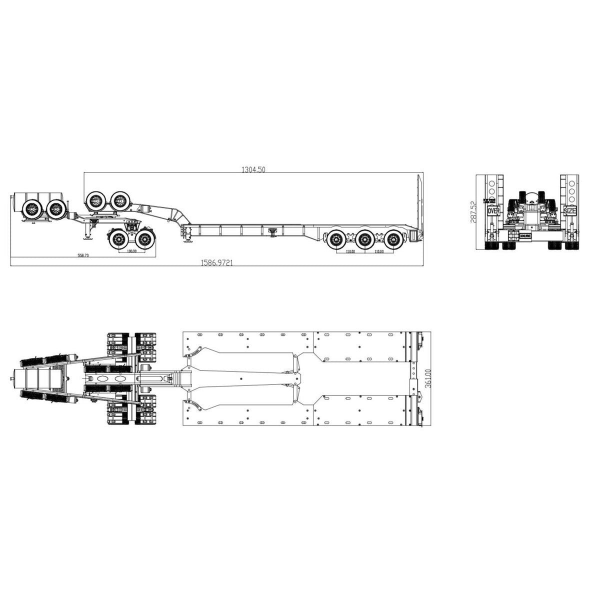 Begrenzte lager JDMODEL 1,5 M Metall Drake Anhänger für 1/14 TAMIYA Traktor Lkw LESU Fahrzeuge 1/12 DIY Modell Spielzeug Autos