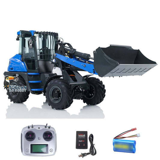 TOUCAN RC HOBBY LESU AOUE MCL8 1/14 4X4 Metal RC Hydraulic Wheel Loader A0015 RTR Towing Hook I6S Radio Controller 4 Ways Valve Rear Axle Differential Lock Sound Light System
