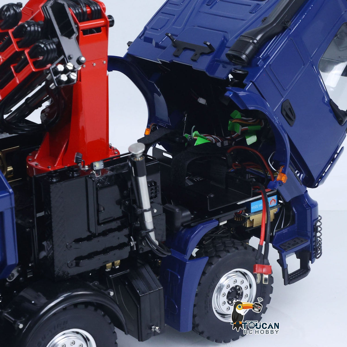 Lesu Z0017 1/14 Metal RC Hydraulic Roll On Off Crane Dump Truck 8X8 Lorry Tipper Vehicle
