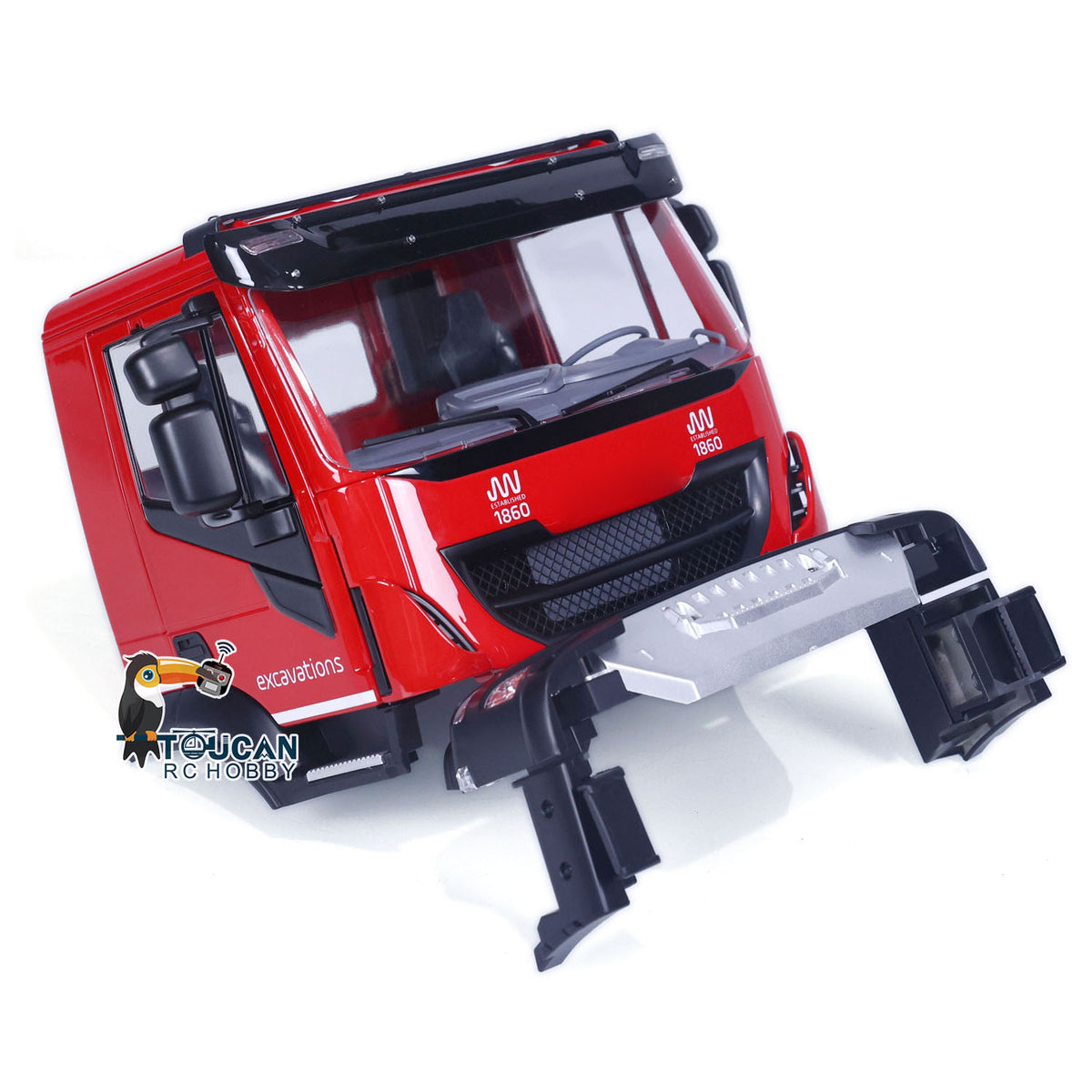 TOUCAN RC HOBBY 1 Set of Cabin Shell Parts With Interior For 1/14 Scale RC Tractor Truck Dumper Car Tipper Model DIY Cars Parts