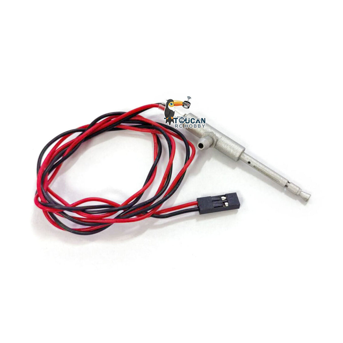 Silver Metal Machine Gun With LED Light For Refitting Upgrade Henglong 1/16 Scale RC Radio Control Tank DIY Model Parts