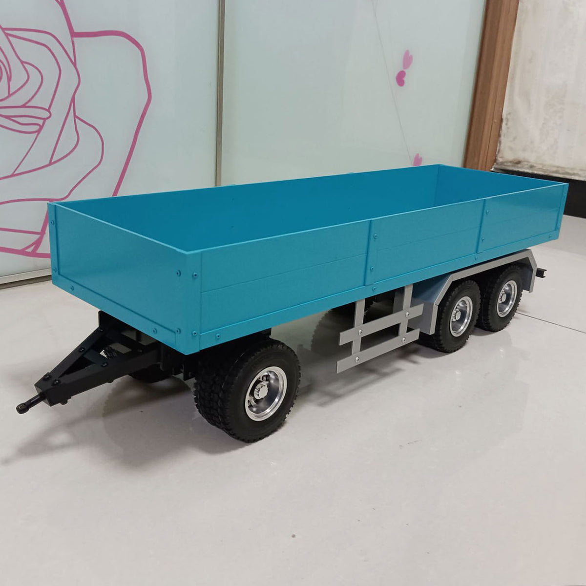 TOUCAN RC HOBBY 1/14 Metal 3 Axles Trailer for RC Tractor Truck Radio Controlled Hydraulic Equipment Dump Electric Car DIY Hobby Model
