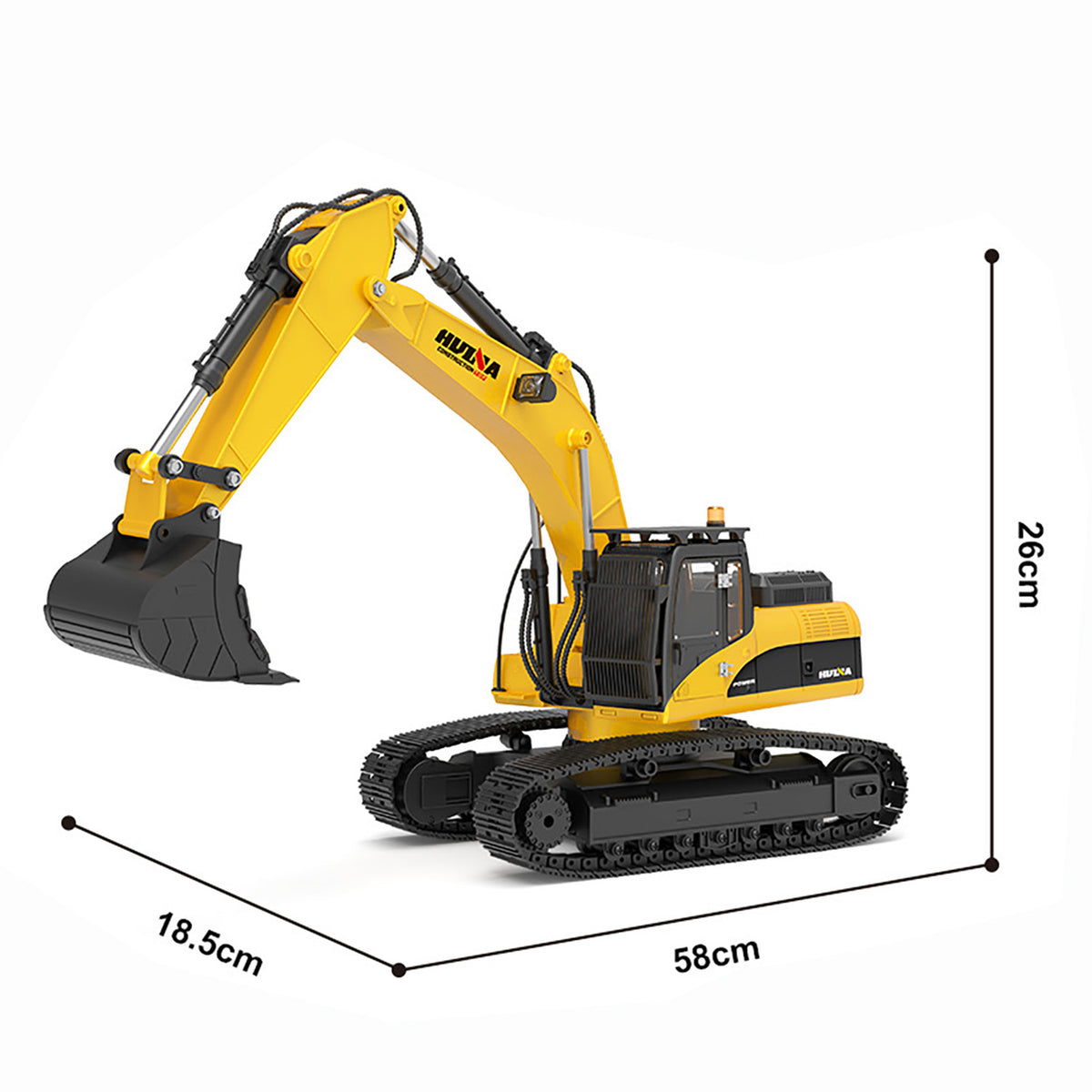 HUINA New Upgrade 580 1/14 Metal Excavator Model Engineering