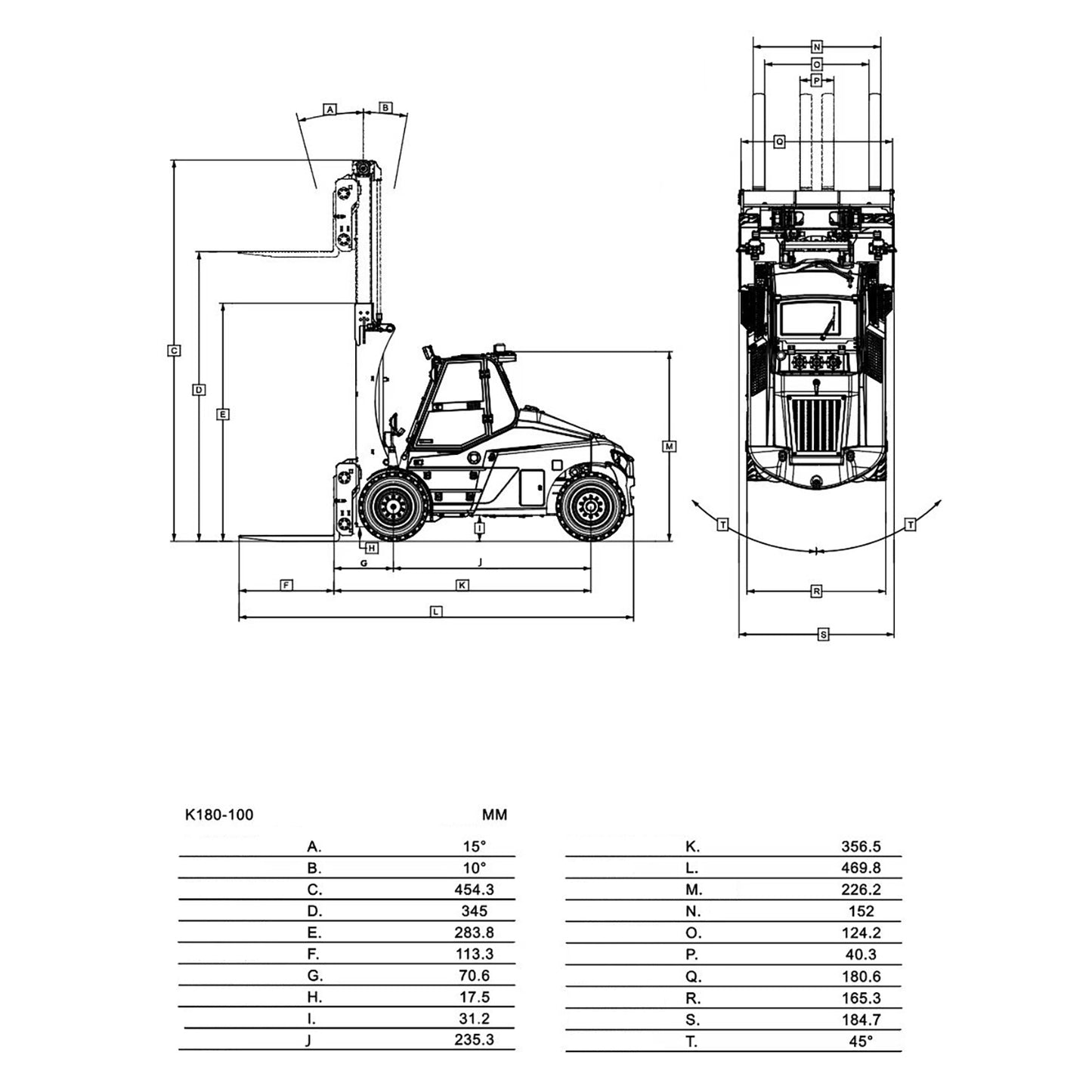 In Stock Kabolite K180-100 1/14 4X2 RWD Remote Control Hydraulic Forklift 3-Way Vavles RTR Flysky ST8 Radio Light System Sound Battery