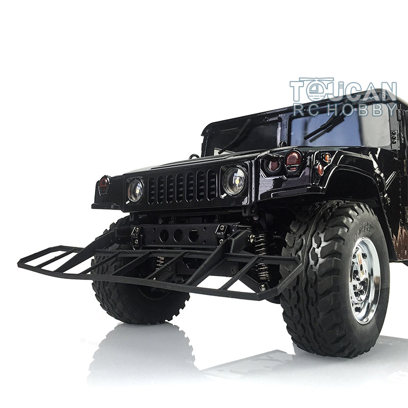 1/10 scale 4x4 RC car black metal plastic chassis with 2.4GHz 16-channel receiver