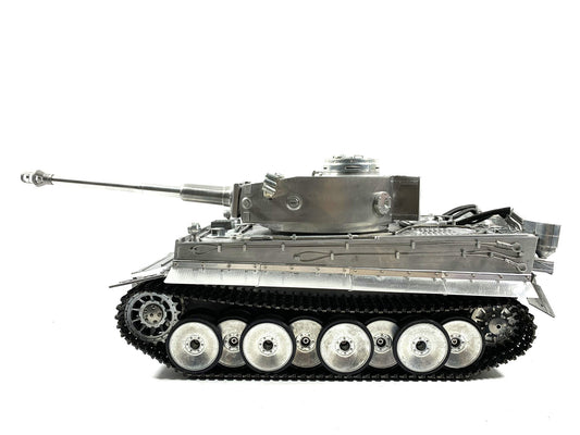 Mato 100% Metall 1/16 Deutscher Tiger I Infrarot-Laufrückstoß RTR RC Panzer 1220 Fernbedienung Modell Sender 360 Turm