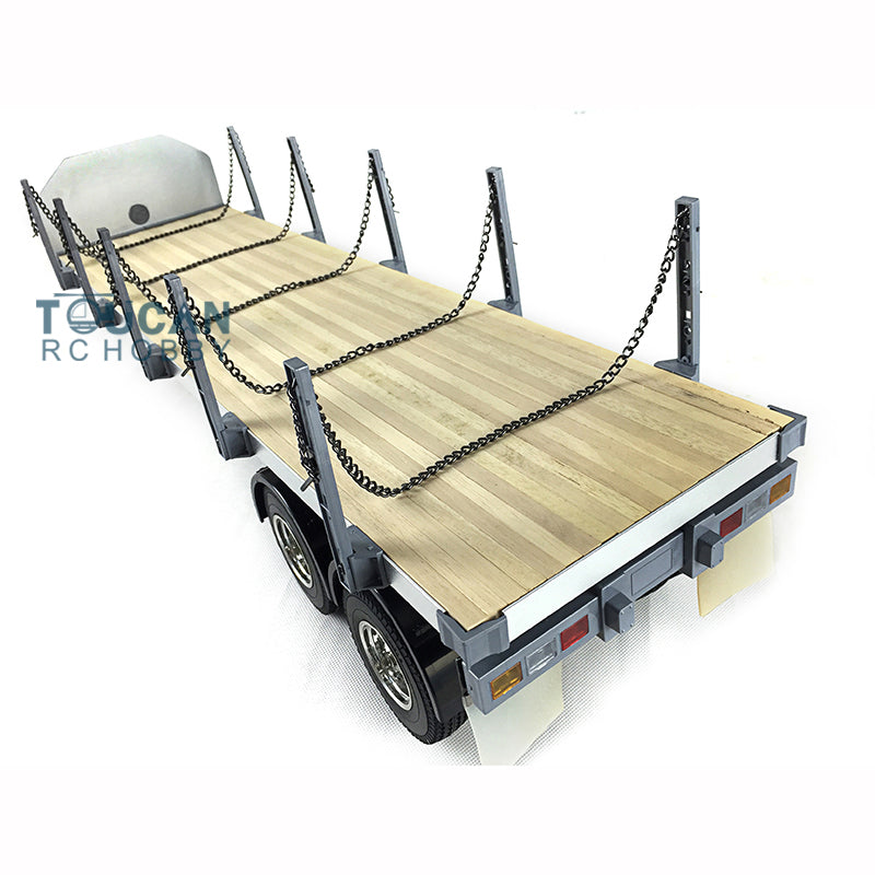 Toucanrc 1/14 2 Achsen RC Pritsche Auflieger für DIY Tamiyaya Fernbedienung Traktor Lkw Modell Fahrzeug rl