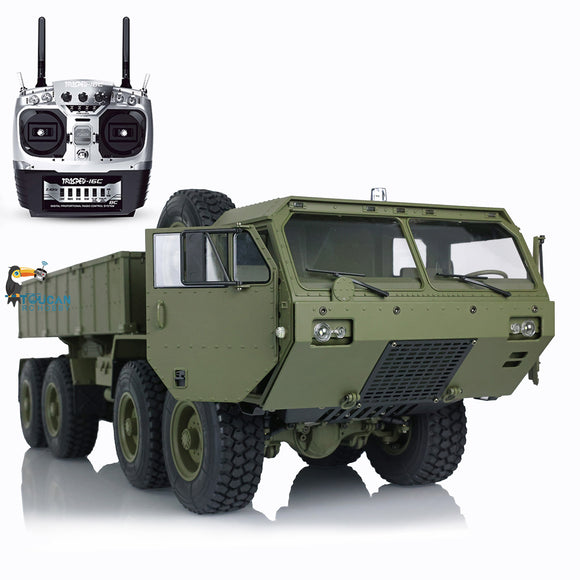 In Stock HG 1/12 RC US Military Truck Remote Control Vehicle Metal 8x8 Chassis Differential Axles 2Speed Gearbox 2.4G Radio Motor P801