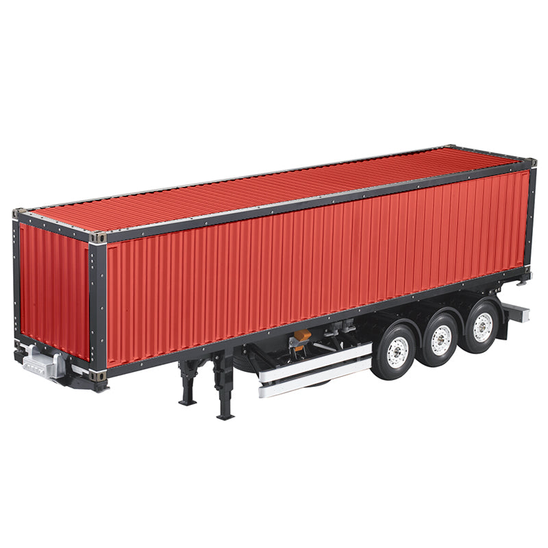 Toucanrc Ersatz-Fernbedienung im Maßstab 1/14, DIY-40-Fuß-Container, 3Alex-Chassis-KIT für Sattelzugmaschine, rot lackiert