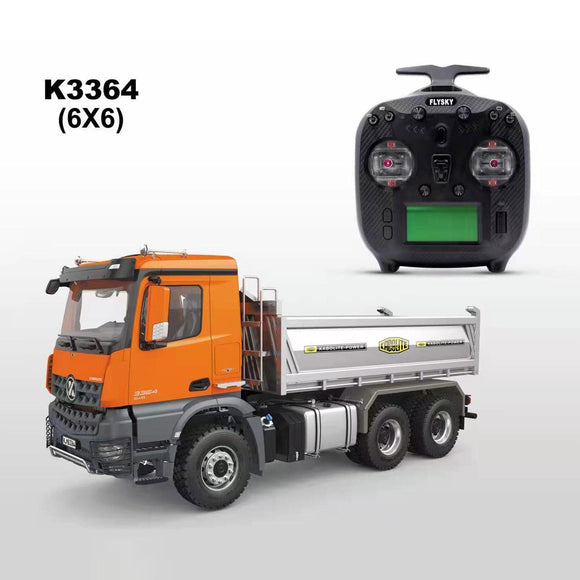Kabolite 6x6 Hydraulic RC Dumper Truck 1/14 Scale Model W/ Sound Light Radio Control Battery for K3364 KABO Tipper Cars
