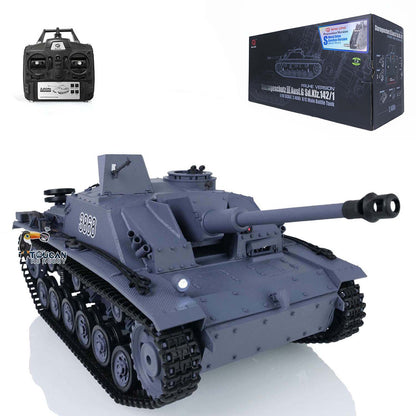 Henglong Plastic 1/16 TK7.0 German Stug III 3868 RTR RC Tank Model Infrared Combat BB Unit Smoke Lights 2 Sounds Metal Barrel