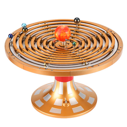 TECHING Metal Solar System Kit DIY Electric Model Copy Classics DM405 600+ Parts Metal Gears Battery Charging Cable Gifts Instruction  Manual