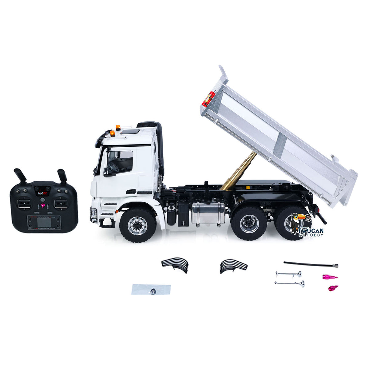 6*6 metall Chassis 1/14 RC Hydraulische Dumper 3348 2025T 2 Geschwindigkeit Getriebe Radio Controlled Kipper Modell Differential Achse licht Sound