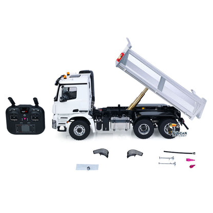 6*6 metall Chassis 1/14 RC Hydraulische Dumper 3348 2025T 2 Geschwindigkeit Getriebe Radio Controlled Kipper Modell Differential Achse licht Sound