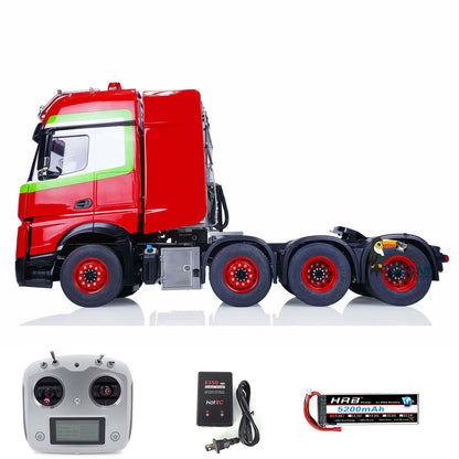 TOUCAN RC HOBBY 1/14  RC Tractor Truck 8X8 Metal Chassis Differential Lock Axles  Cab Radio Controlled Lorry Cars Model Front Hook