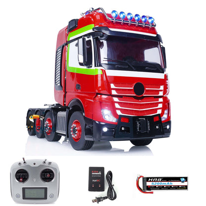 TOUCAN RC HOBBY 1/14  RC Tractor Truck 8X8 Metal Chassis Differential Lock Axles  Cab Radio Controlled Lorry Cars Model Front Hook