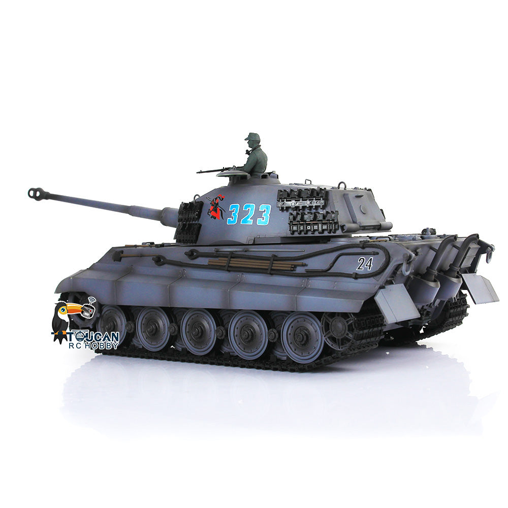 Henglong 1/16 TK7.0 Plastic German King Tiger RTR RC Tank Model 3888A Sound Light Smoke BB Infrared Combat Metal Barrel