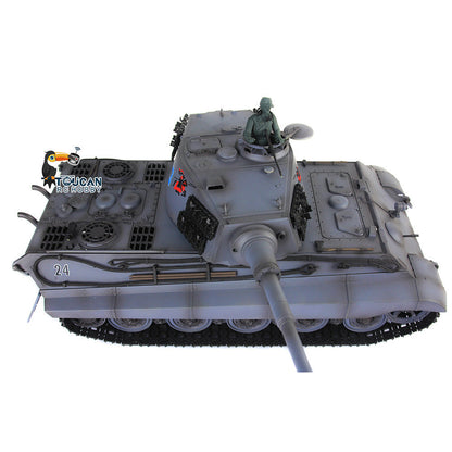 Henglong 1/16 7.0 Upgraded King Tiger 3888A RTR RC Tank BB Infrared Combat Smoke Metal Barrel Tracks Drive Idler Wheels Gearbox