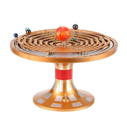 TECHING Metal Solar System Kit DIY Electric Model Copy Classics DM405 600+ Parts Metal Gears Battery Charging Cable Gifts Instruction  Manual