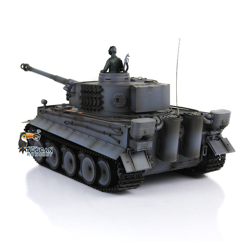 HengLong 1/16 German Tiger I RTR RC Tank 3818 with Barrel Recoil 360 Degrees Turret BB IR Smoke Metal Sprockets Idlers Road Wheels Chassis Plastic Hull