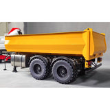 Metal Dump Trailer W/Electric Contact Point for 1/14 8x8 Remote Control Hydraulic Full Tipper LED Light No Oil Pump Battery
