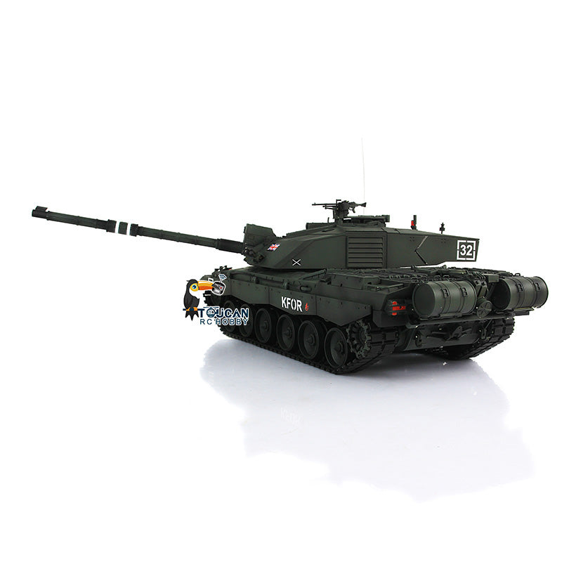 Henglong 1/16 TK7.0 Customize 3908 Challenger II RTR RC Tank FPV 360 Degrees Turret IR BB Smoke Metal Tracks Road Drive Idler Wheels