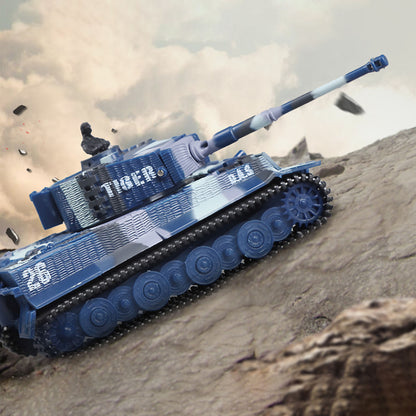 TOUCAN RC HOBBY 1:72 Ready to Run Mini Tank RC German Tiger Toy WW2 Battle Tank Easy Model 2.4G Painted and Assembled for Multiplayer Games
