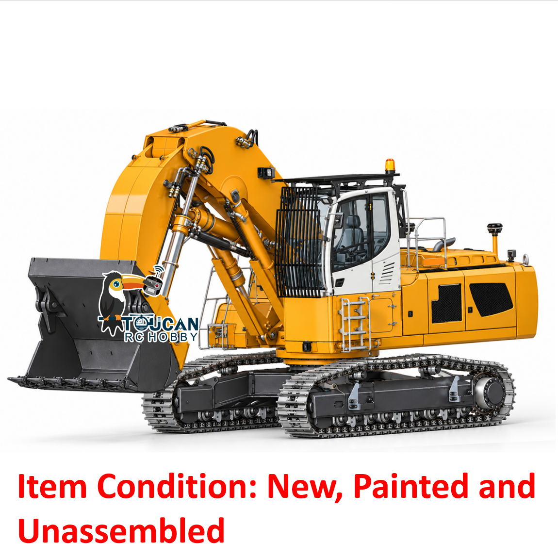 TOUCAN RC HOBBY LESU 1/14 Metal Radio Controlled Hydraulic Front Shovel Excavator Aoue LR956 Digger KIT Model Dual Pumps 7CH Valve Light GPS