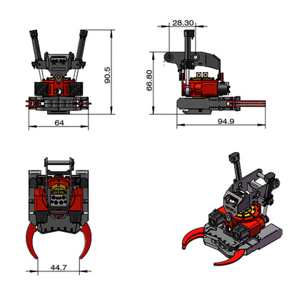 TOUCAN RC HOBBY CUT Model LR914 PRO MAX 1/14 Metal RC Hydraulic Wheel Excavator RTR 11-Way Valve Axles Differential Lock Light & Sound System Quick Release Coupler Tail Hook for Hobby Collectors
