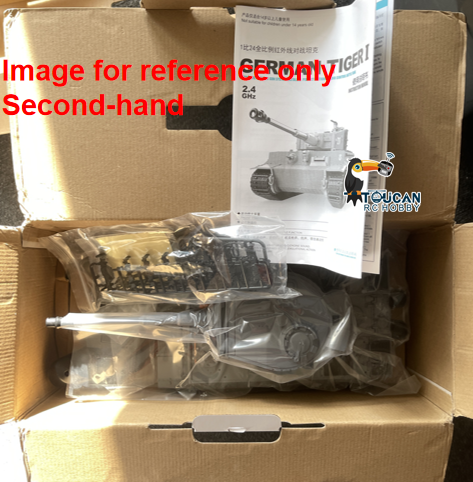 Fast Free Shipping Second Hand UK Stock Taigen 1/24 RC Battle Tank Tiger I Remote Control Military Tanks Infrared Combat