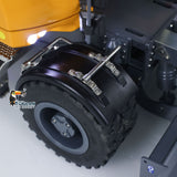 1/14 RC Excavator LR914 hydraulic front axle lock system closeup