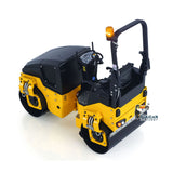 1/14 RC Road Roller Metal BW120AD rear view with red taillights and hidden hook