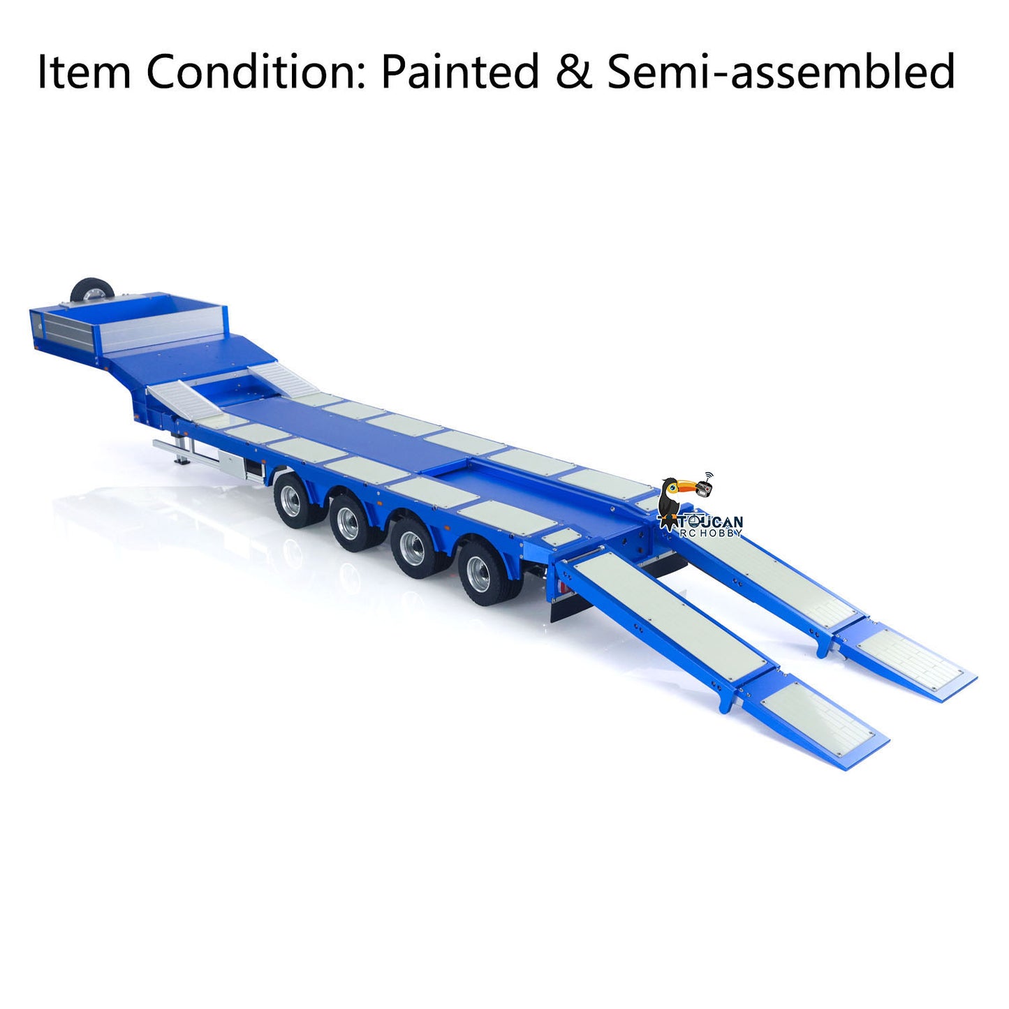 1/14 Metal RC Trailer Gooseneck 997-V2 Electric Support Foot and Tailboard