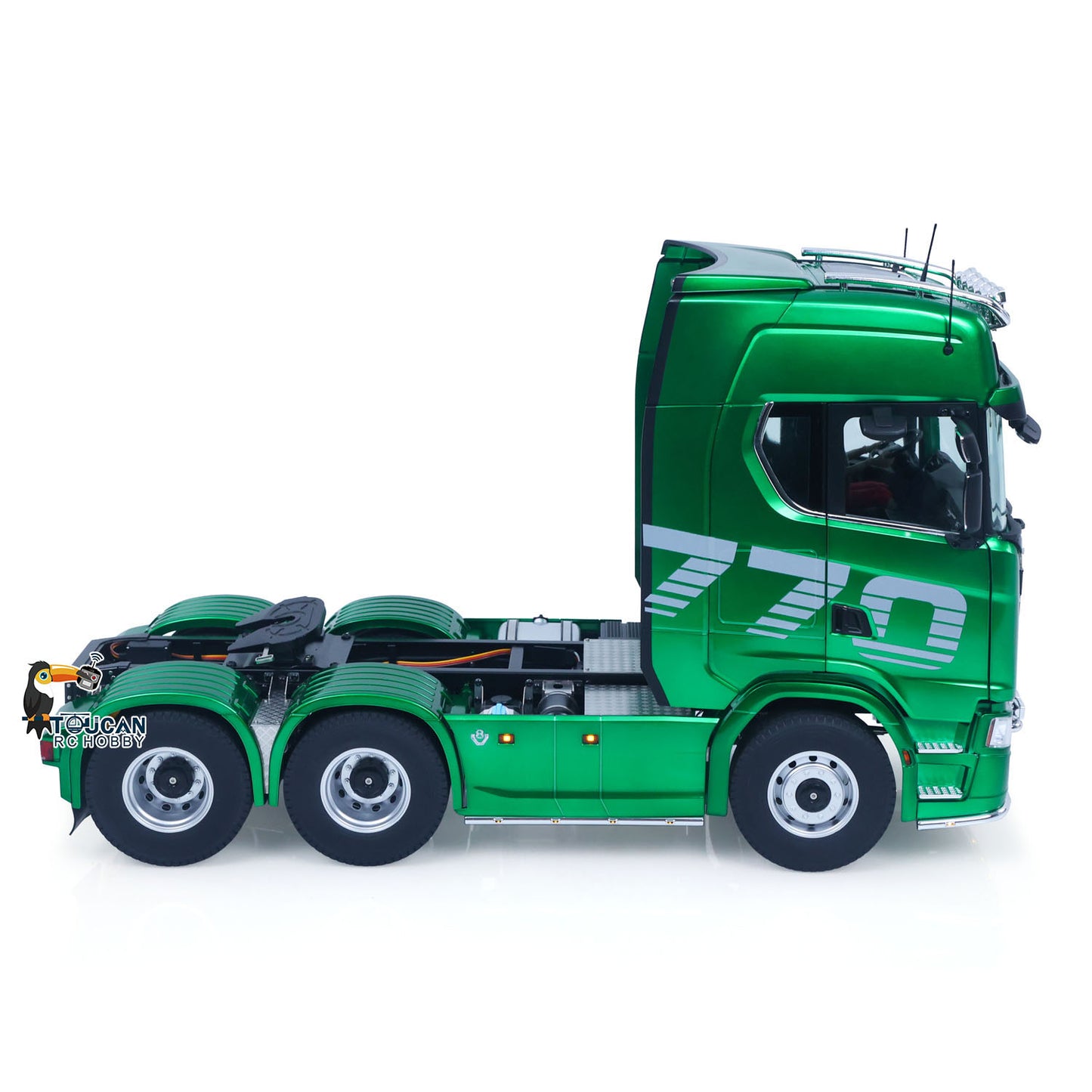 KABO 1/14 Scale 6x6 Tractor Head with Cab Suspension and Driver Figure Linkage